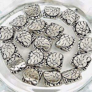 20pcs Beads for Jewelry Tibetan Silver Shell Beads #17872